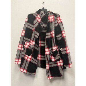 P.J. SALVAGE Women's Multicolor plaid coat Medium